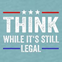 Think While Its Still Legal Think While Its Still Legal Sueded Cloud Jersey T-Shirt