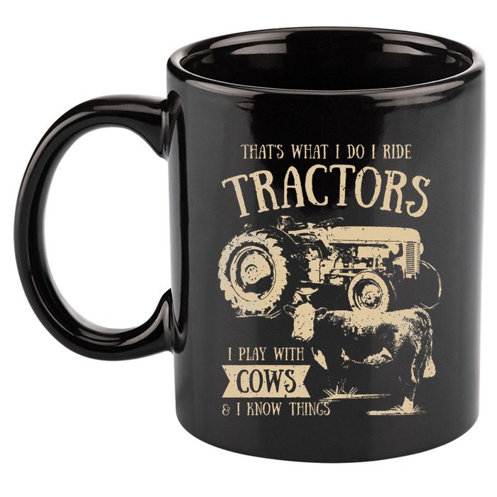 Thats What I Do I Ride Tractors Farmer Cowboy 11oz C Handle Ceramic Mug