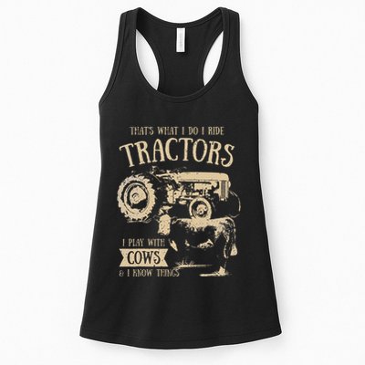 Thats What I Do I Ride Tractors Farmer Cowboy Womens Tank Top
