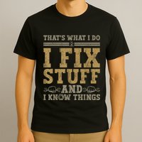 Thats What I Do I Fix Stuff And I Know Things Funny Men T-Shirt