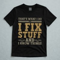 Thats What I Do I Fix Stuff And I Know Things Funny Men T-Shirt