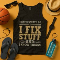 Thats What I Do I Fix Stuff And I Know Things Funny Men Tank Top