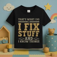 Thats What I Do I Fix Stuff And I Know Things Funny Men Toddler T-Shirt