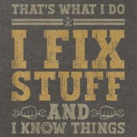 Thats What I Do I Fix Stuff And I Know Things Funny Men Cotton Canvas Backpack