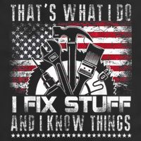 Thats What I Do I Fix Stuff And I Know Things Funny Men 25L Jumbo Tote