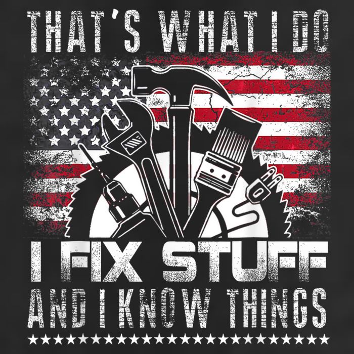 Thats What I Do I Fix Stuff And I Know Things Funny Men 25L Jumbo Tote