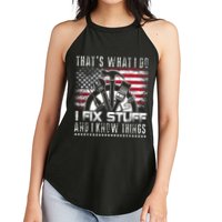 Thats What I Do I Fix Stuff And I Know Things Funny Men Women's Perfect Tri Rocker Tank