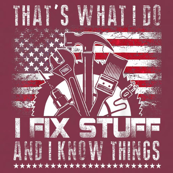 Thats What I Do I Fix Stuff And I Know Things Funny Men 16oz Travel Tumbler