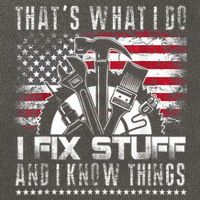 Thats What I Do I Fix Stuff And I Know Things Funny Men Cotton Canvas Backpack