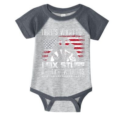 Thats What I Do I Fix Stuff And I Know Things Funny Men Infant Baby Jersey Bodysuit