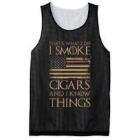 ThatS What I Do I Smoke Cigars And I Know Things Mesh Reversible Basketball Jersey Tank
