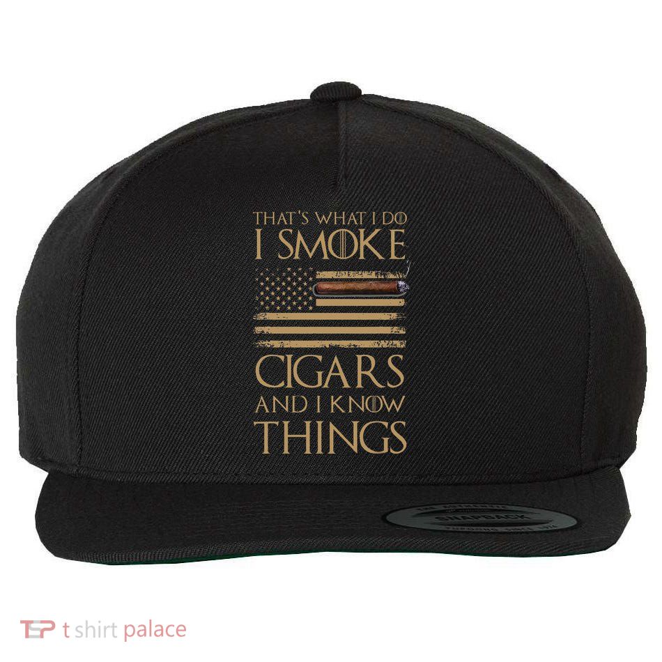 ThatS What I Do I Smoke Cigars And I Know Things Wool Snapback Cap