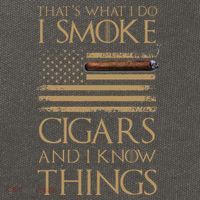 ThatS What I Do I Smoke Cigars And I Know Things Cotton Canvas Backpack