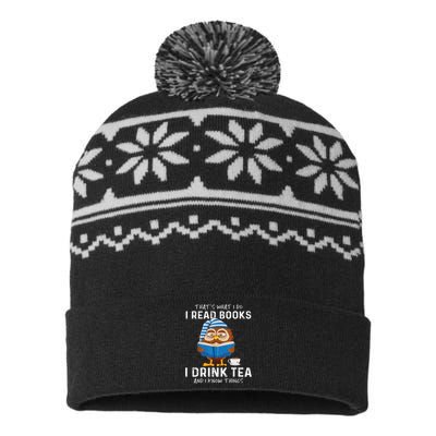 Thats What I Do I Read Books I Drink Tea And I Know Things USA-Made Snowflake Beanie