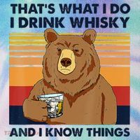 That's What I Do I Drink Whiskey And I Know Things Bear Tee Legacy Tie Dye Trucker Hat