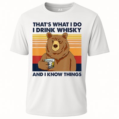That's What I Do I Drink Whiskey And I Know Things Bear Tee Performance Shirt