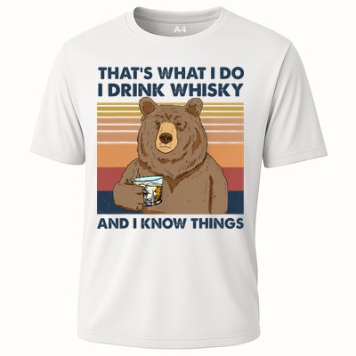 Thats What I Do I Drink Whiskey And I Know Things Bear Tee Performance Shirt