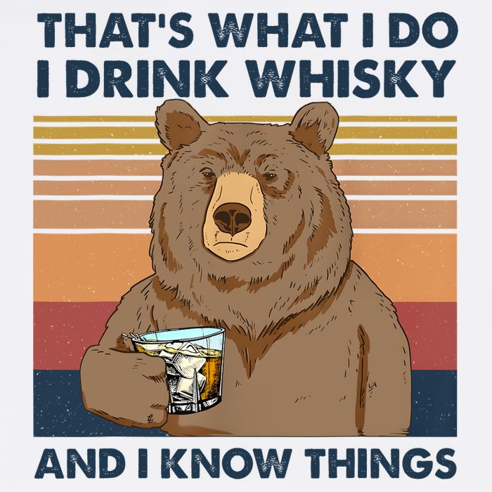 Thats What I Do I Drink Whiskey And I Know Things Bear Tee Poster