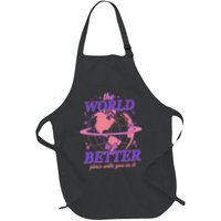 The World Is A Better Place With You In It Full-Length Apron With Pockets