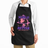 The World Is A Better Place With You In It Full-Length Apron With Pockets