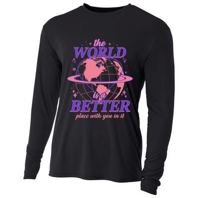 The World Is A Better Place With You In It Cooling Performance Long Sleeve Crew