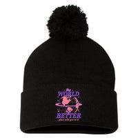 The World Is A Better Place With You In It Pom Pom 12in Knit Beanie