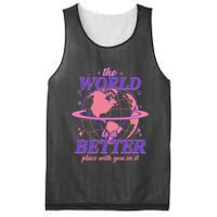 The World Is A Better Place With You In It Mesh Reversible Basketball Jersey Tank