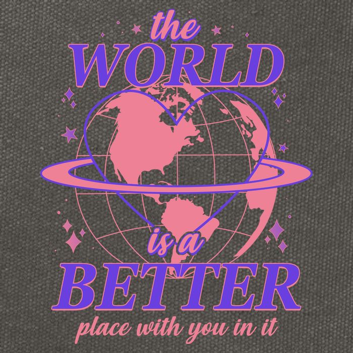 The World Is A Better Place With You In It Cotton Canvas Backpack