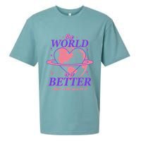 The World Is A Better Place With You In It Sueded Cloud Jersey T-Shirt