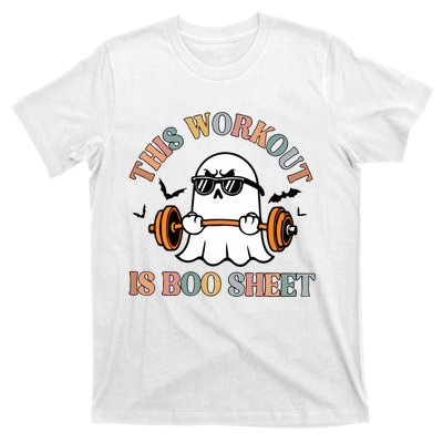 This Workout Is Boo Sheet Halloween Ghoul Ghost T-Shirt