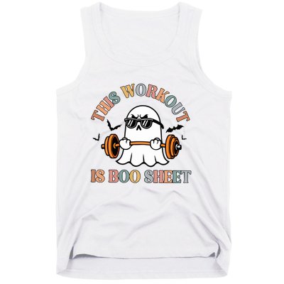 This Workout Is Boo Sheet Halloween Ghoul Ghost Tank Top