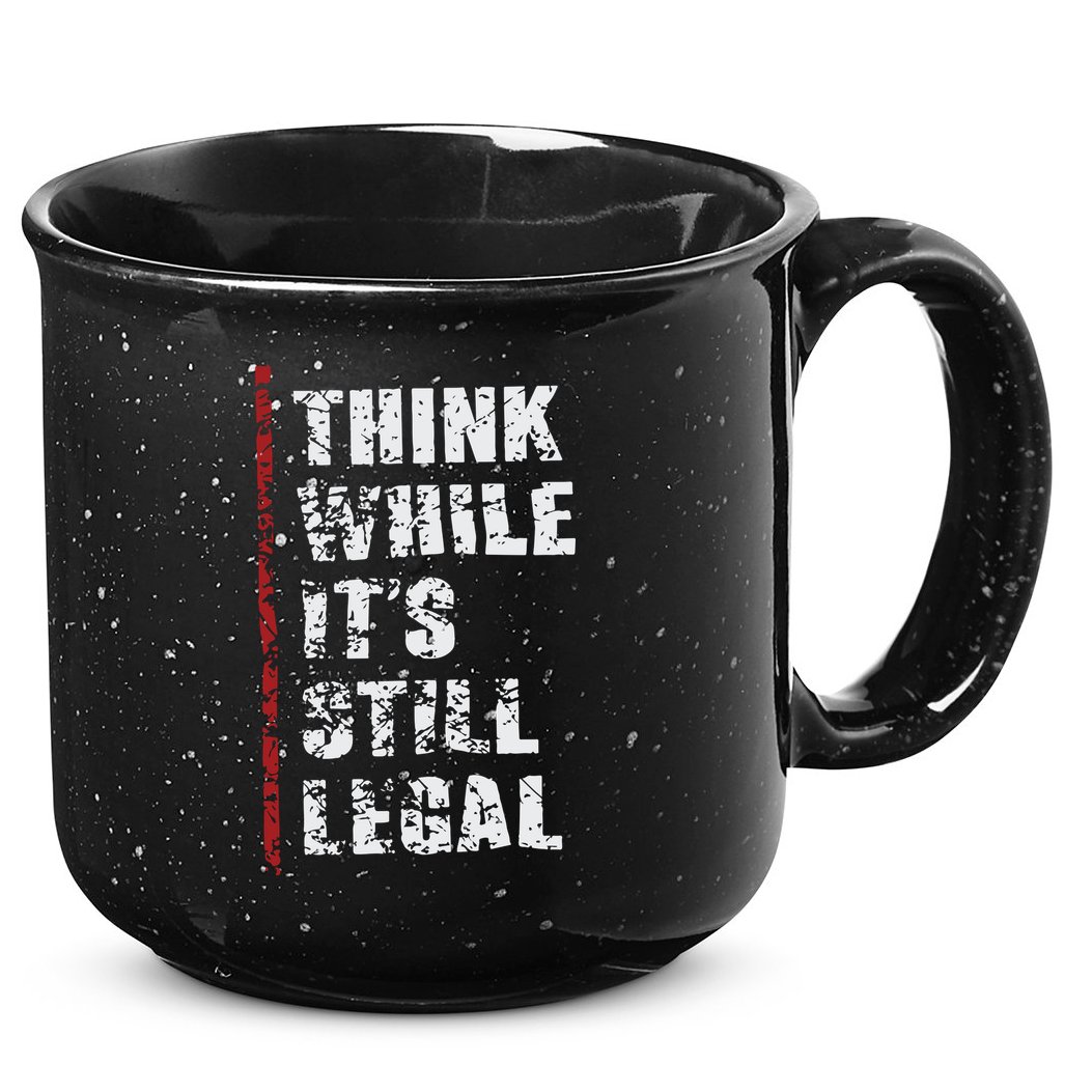 Think While It’s Still Legal Vintage 15oz Campfire Ceramic Mug
