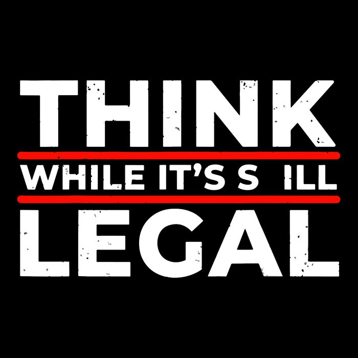 Think While It's Legal Flexfit Unipanel Trucker Cap