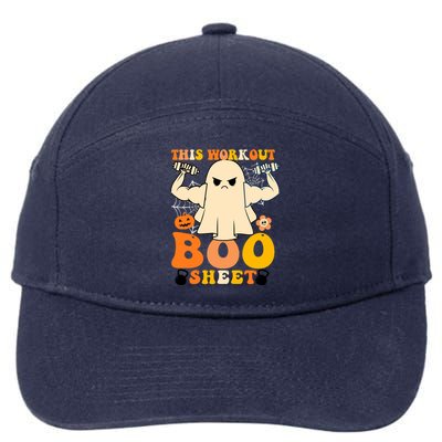 This Workout Is Boo Sheet Funny Cute Gym Ghost Halloween 7-Panel Snapback Hat