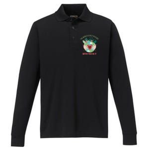 The World Is A Better Place With You In It Gift Performance Long Sleeve Polo