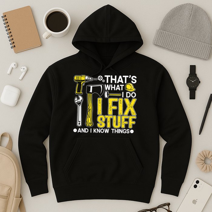That's What I Do I Fix Stuff And I Know Things Funny Saying Hoodie