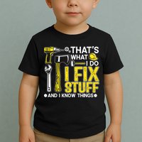 That's What I Do I Fix Stuff And I Know Things Funny Saying Toddler T-Shirt