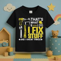 That's What I Do I Fix Stuff And I Know Things Funny Saying Toddler T-Shirt