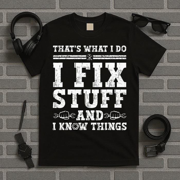 That's What I Do I Fix Stuff And I Know Things Funny Quote T-Shirt