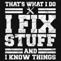 That's What I Do I Fix Stuff And I Know Things Funny Ladies PosiCharge Tri-Blend Wicking Tank