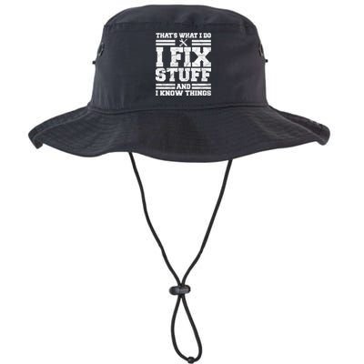 That's What I Do I Fix Stuff And I Know Things Funny Legacy Cool Fit Booney Bucket Hat