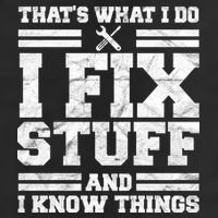 That's What I Do I Fix Stuff And I Know Things Funny Crop Fleece Hoodie