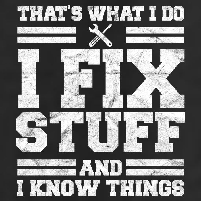 That's What I Do I Fix Stuff And I Know Things Funny Crop Fleece Hoodie