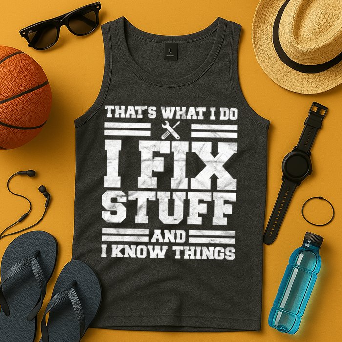 That's What I Do I Fix Stuff And I Know Things Funny Tank Top