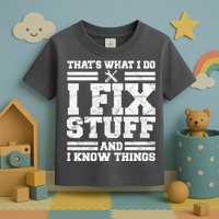 That's What I Do I Fix Stuff And I Know Things Funny Toddler T-Shirt