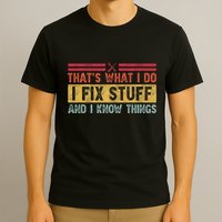 That's What I Do I Fix Stuff And I Know Things Funny Saying T-Shirt