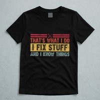 That's What I Do I Fix Stuff And I Know Things Funny Saying T-Shirt