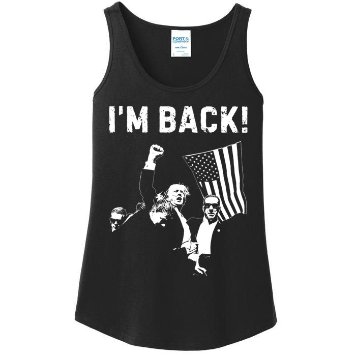 Trump Won IM Back! Win Inauguration 47th Us President 2025 Ladies Essential Tank