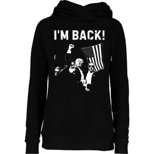 Trump Won IM Back! Win Inauguration 47th Us President 2025 Womens Funnel Neck Pullover Hood