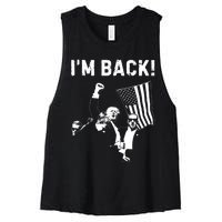 Trump Won IM Back! Win Inauguration 47th Us President 2025 Women's Racerback Cropped Tank